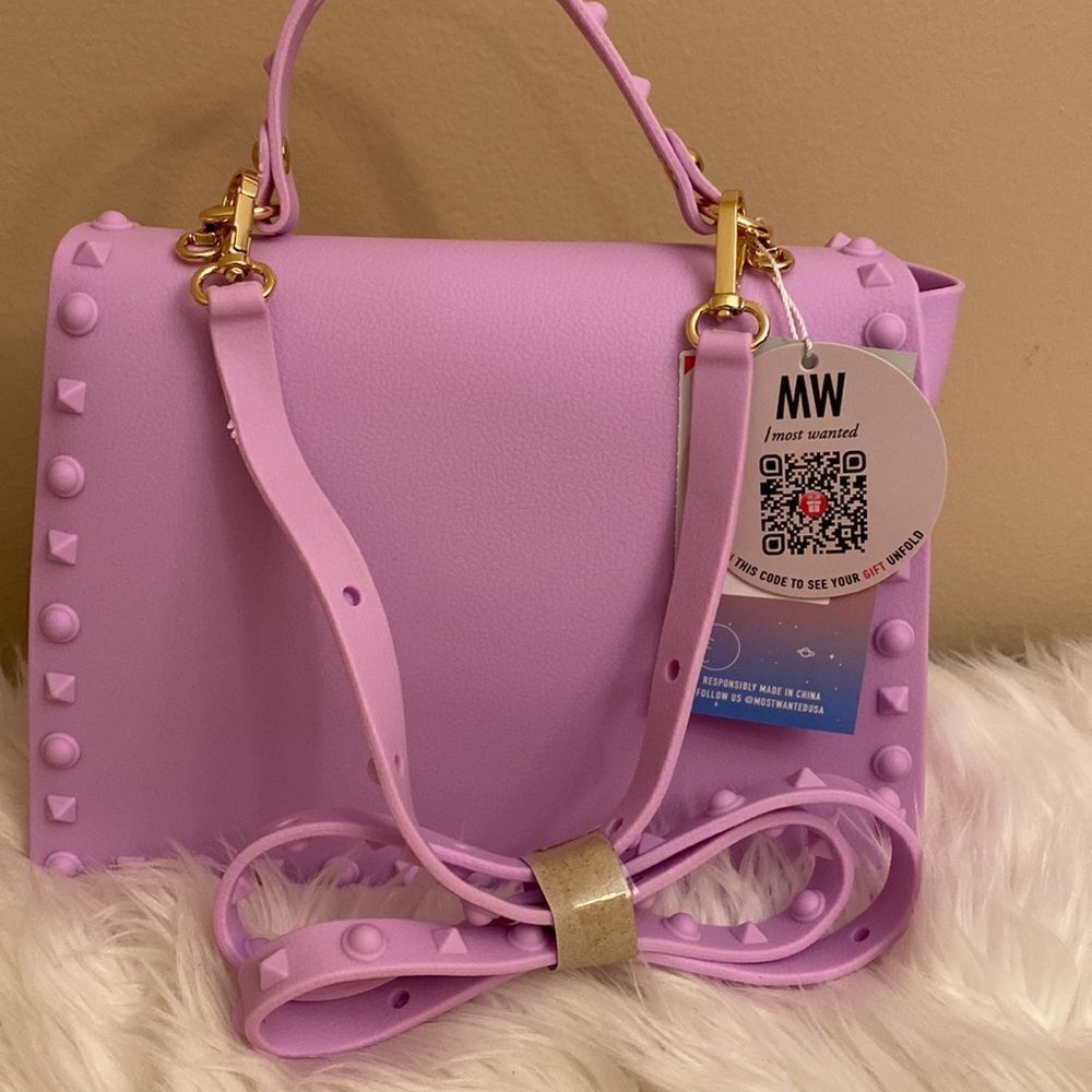 NWT Most Wanted Jelly Crossbody Purse - Purple - Picture 8 of 10